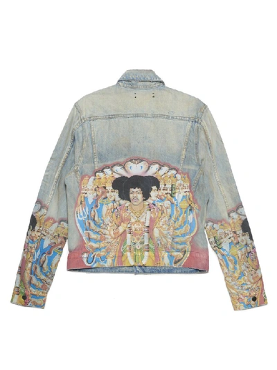 Shop Amiri Jimmy Hendrix Denim Jacket In Multi