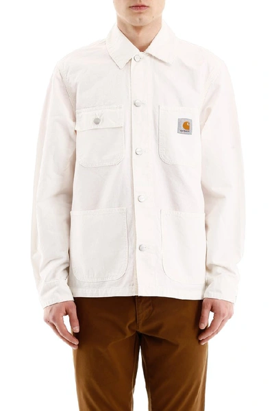 Shop Carhartt Wip Michigan Chore Jacket In White