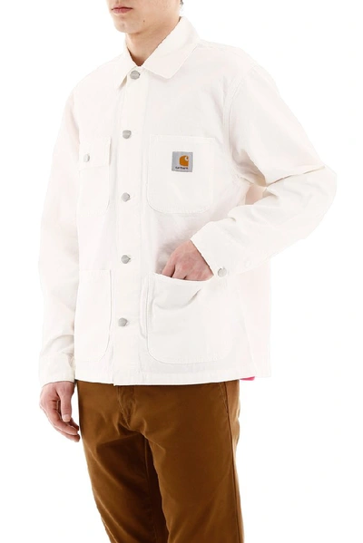 Shop Carhartt Wip Michigan Chore Jacket In White