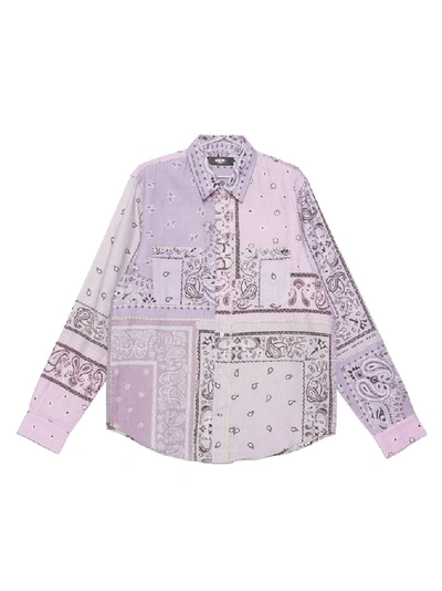 Shop Amiri Bandana Printed Shirt In Purple