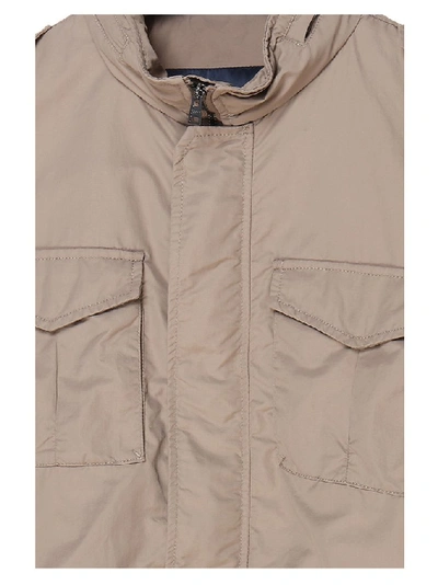 Shop Herno Zipped Cargo Jacket In Beige