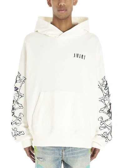 Shop Amiri Grateful Dead Bear Print Hoodie In White