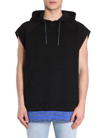 Shop Diesel Black Gold Sleeveless Hooded Sweater