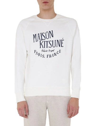 Shop Maison Kitsuné Palais Royal Sweatshirt In White