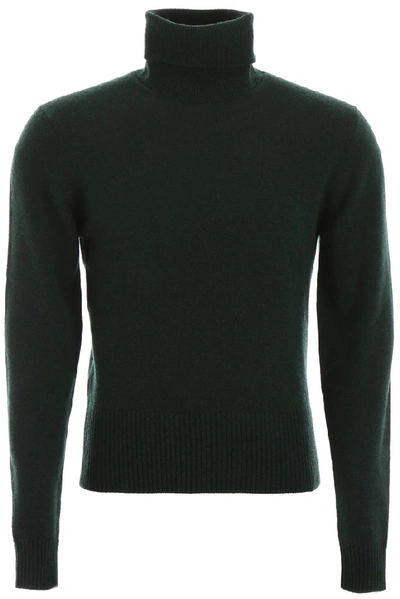 Shop Dolce & Gabbana Turtleneck Knitted Sweater In Green