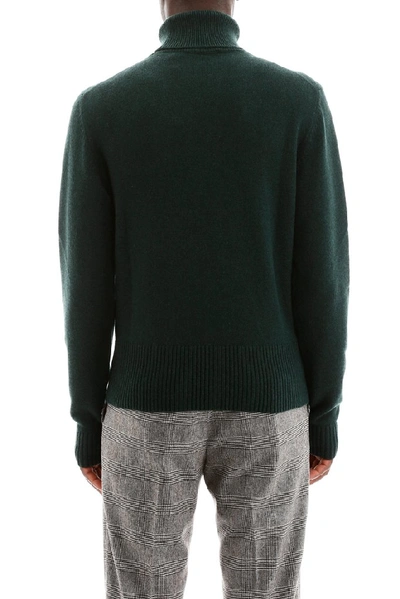 Shop Dolce & Gabbana Turtleneck Knitted Sweater In Green