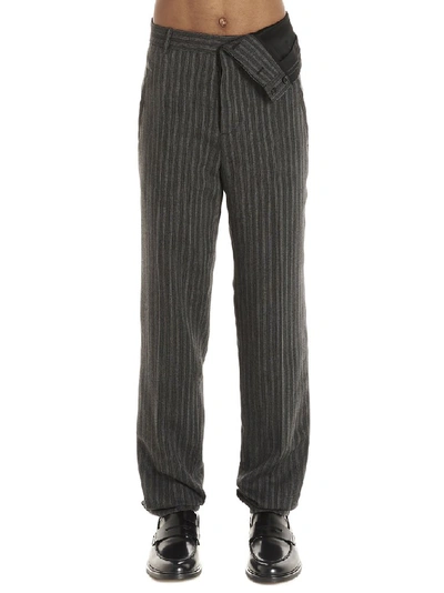 Shop Y/project Y / Project Pinstriped Pants In Grey