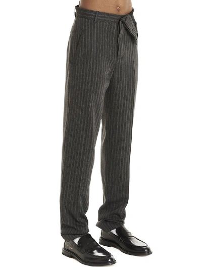 Shop Y/project Y / Project Pinstriped Pants In Grey