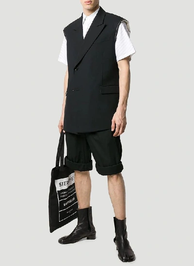 Shop Raf Simons Sleeveless Blazer In Black