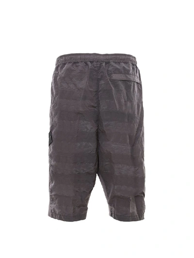 Shop Stone Island Shadow Project Elasticated Waist Shorts In Grey