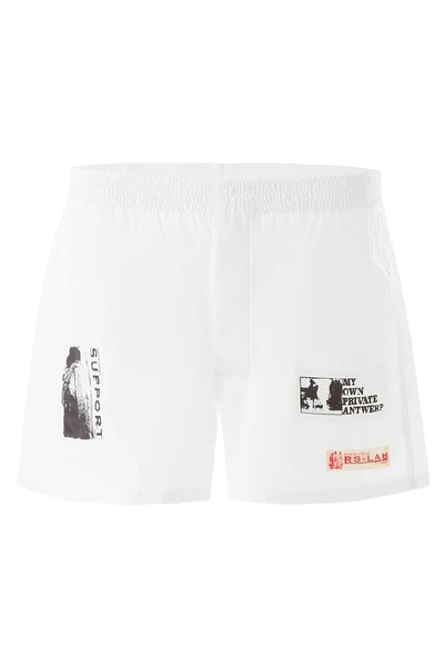 Shop Raf Simons Patches Boxer Shorts In White
