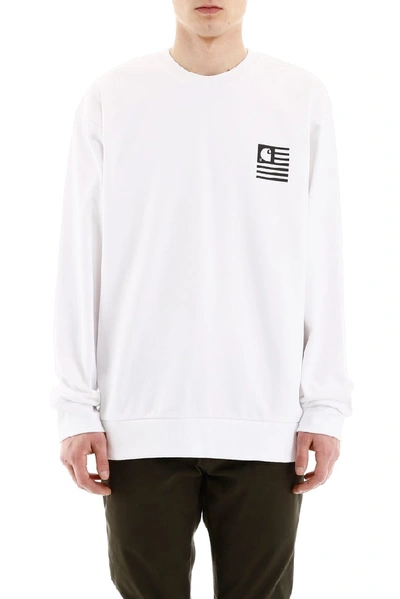 Shop Carhartt State Chromo Sweatshirt In White
