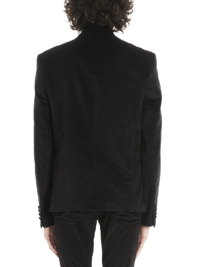 Shop Amiri Single Breasted Blazer In Black