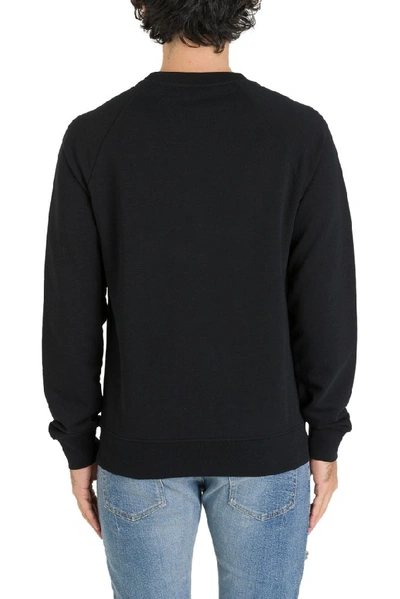 Shop Balmain Logo Print Sweatshirt In Black