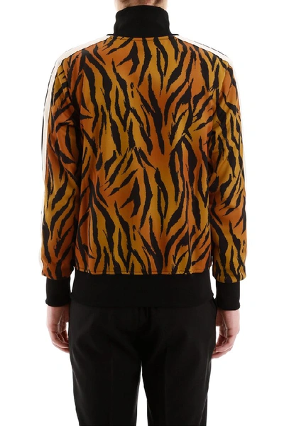 Shop Palm Angels Tiger Print Track Jacket In Orange