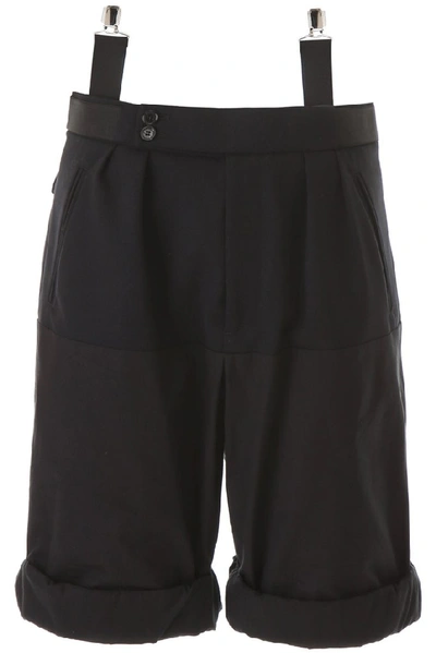 Shop Raf Simons Rolled Up Bermuda Shorts In Black
