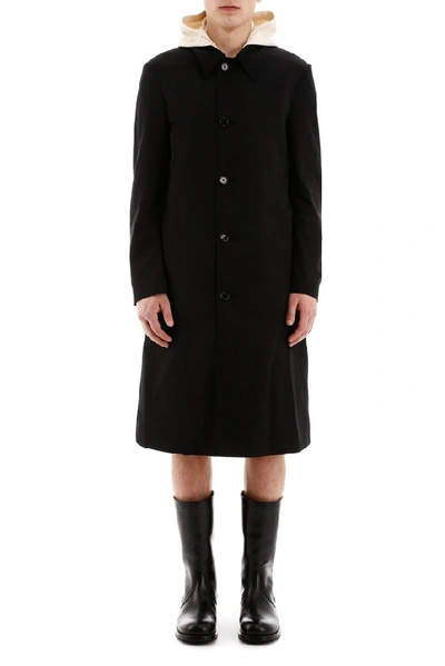 Shop Raf Simons Slim Fit Car Coat In Black