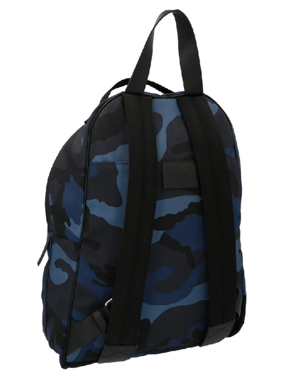 Shop Valentino Vlogo Camouflage Backpack In Multi