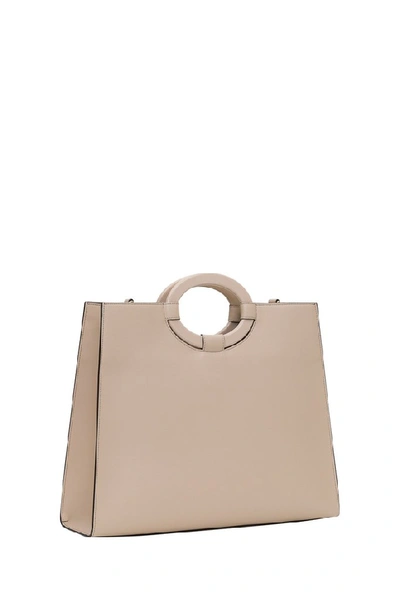 Shop Fendi Runaway Medium Tote Bag In Beige