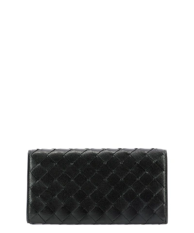 Shop Bottega Veneta Intrecciato Wallet In Black