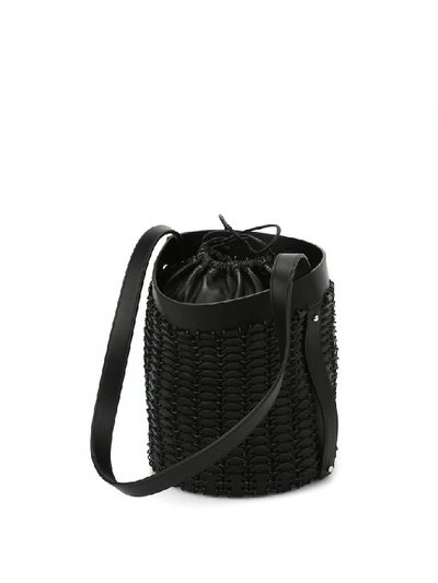 Shop Paco Rabanne Discs Bucket Bag In Black