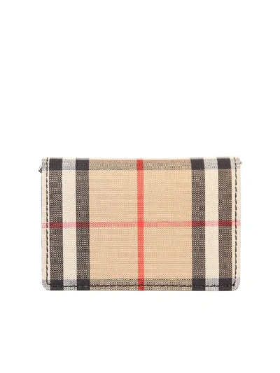 Shop Burberry Vintage Check Chain Card Case In Multi