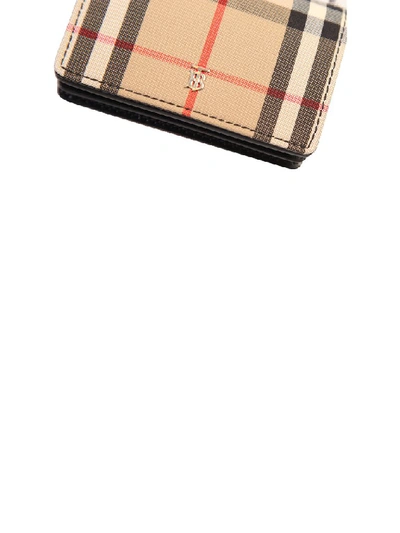 Shop Burberry Vintage Check Chain Card Case In Multi