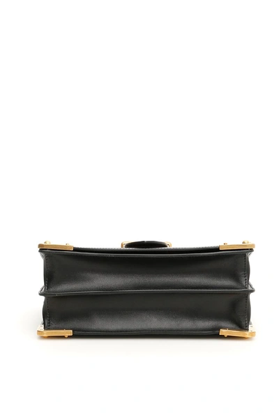 Shop Prada Logo Cahier Shoulder Bag In Black