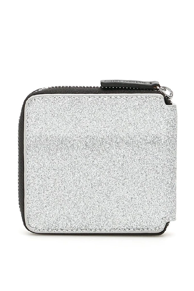 Shop Chiara Ferragni Flirting Glitter Wallet In Silver
