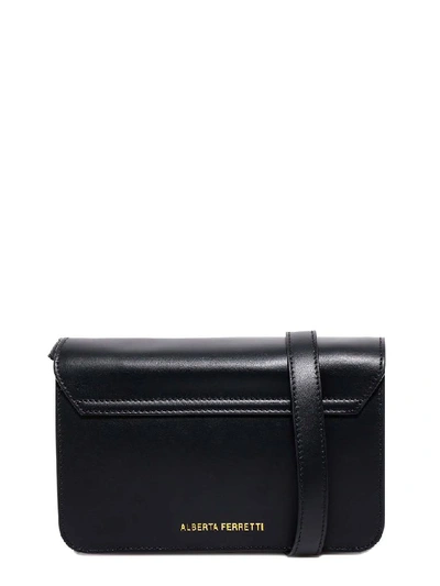 Shop Alberta Ferretti Printed Shoulder Bag In Black