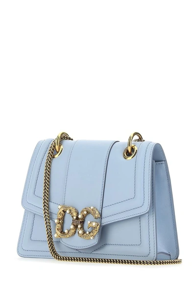 Shop Dolce & Gabbana Dg Amore Shoulder Bag In Blue