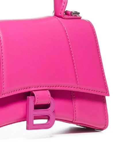 Shop Balenciaga Hourglass Xs Top Handle Bag In Pink