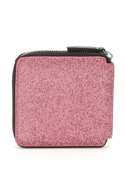 Shop Chiara Ferragni Flirting Glitter Wallet In Pink