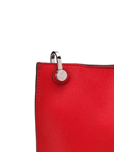 Shop Lanvin Asymmetrical Bucket Tote Bag In Red