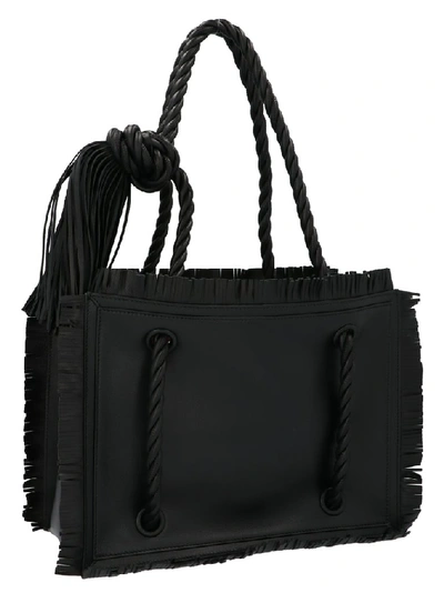 Shop Valentino Garavani The Rope Tote Bag In Black