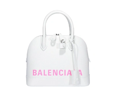 Shop Balenciaga Ville Small Top Handle Bag In White