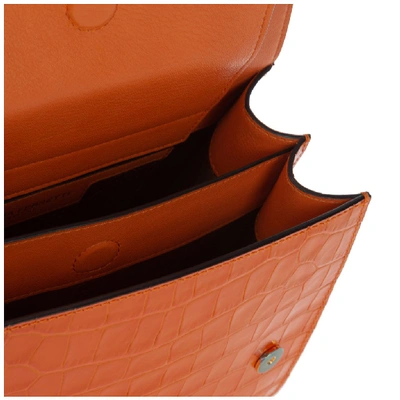 Shop Alberta Ferretti Logo Buckle Handbag In Orange