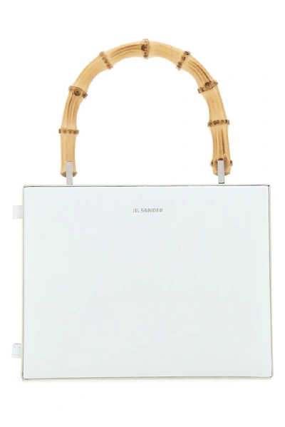 Shop Jil Sander Bamboo Handle Handbag In White