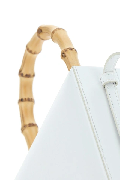 Shop Jil Sander Bamboo Handle Handbag In White