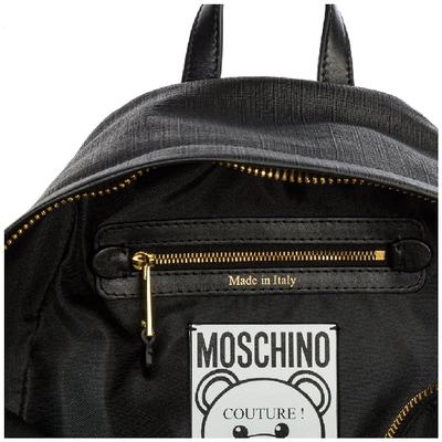 Shop Moschino Teddy Logo Backpack In Black