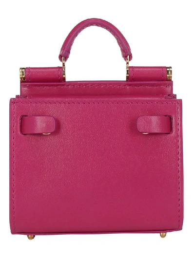 Shop Dolce & Gabbana Micro Sicily 62 Handbag In Purple