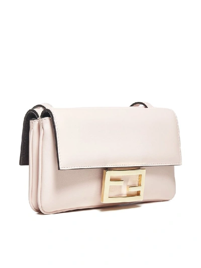 Shop Fendi Baguette Mini Shoulder Bag In Pink