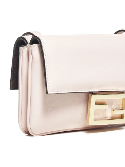 Shop Fendi Baguette Mini Shoulder Bag In Pink