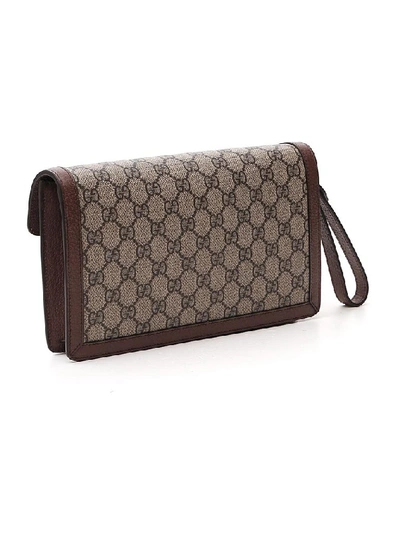 Shop Gucci Dionysus Gg Supreme Clutch Bag In Multi