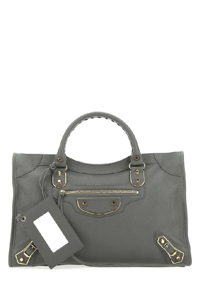 Shop Balenciaga Classic City Medium Handbag In Grey
