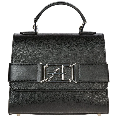 Shop Alberta Ferretti Buckled Handbag In Black