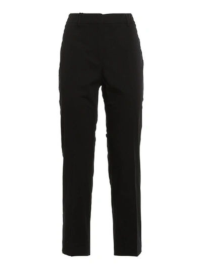 Shop Weekend Max Mara Straight Leg Cropped Trousers In Black