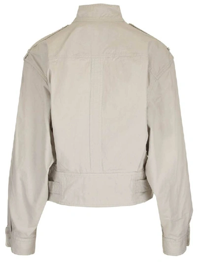 Shop Isabel Marant Étoile Zonca Oversize Jacket In Beige