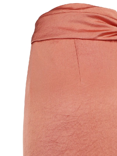 Shop Nanushka Samara Twisted Front Skirt In Orange