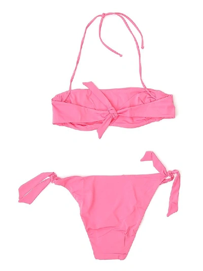 Shop Alberta Ferretti Sequinned Bikini In Pink
